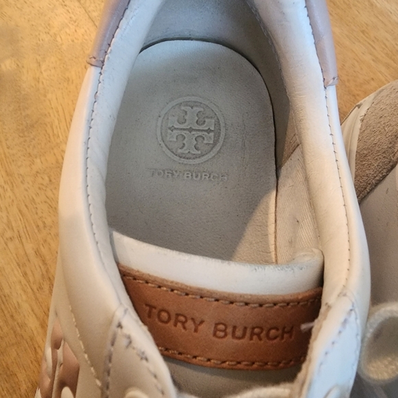 Tory Burch Signature T-Logo Color Block Leather Sneaker Shoes Womens 6 - Picture 9 of 11